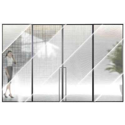 现代玻璃门组合